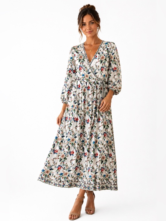 Max Studio Dresses & Skirts - Max Studio Floral V-Neck Maxi Dress NWT $178